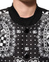 Dolce & Gabbana Black White Bandana Print Bomber Jacket